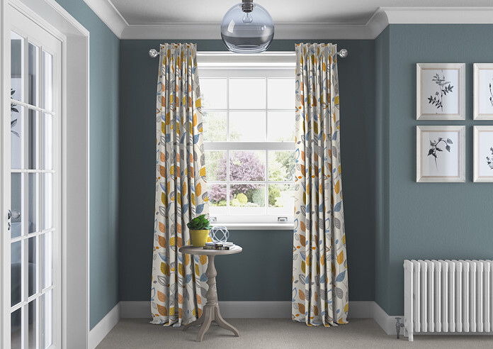 Forest Leaves, Tangerine - Made to Measure Curtains - Image 5